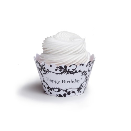 Dress My Cupcake Happy Birthday Cupcake Wrappers, Set of 12