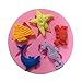 Yunko Dolphins Crab Starfish Hippocampus Mini Mold Silicone Chocolate Fondant Candy Mold DIY Cake Decorating