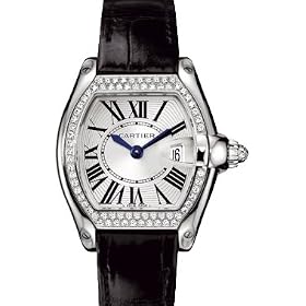 Cartier Roadster 18kt White Gold Diamond Ladies Watch WE500260