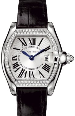 Cartier Roadster 18kt White Gold Diamond Ladies Watch WE500260