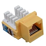 Keystone Jack , CAT5E- Yellow