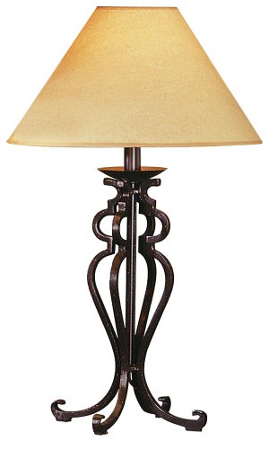 Rustic Wrought Iron Look Table Lamp
