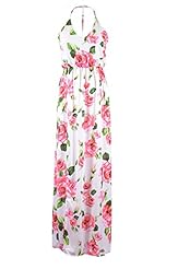 V-neck Short Floral Print Spring Slit Party Dress/Maxi Dress 