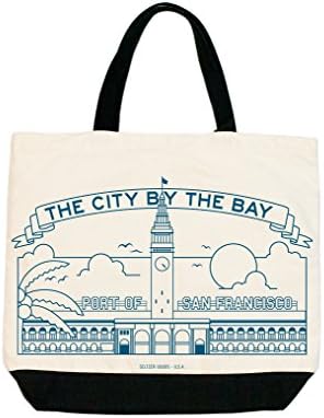 "San Francisco Ferry" Canvas Shopping Tote