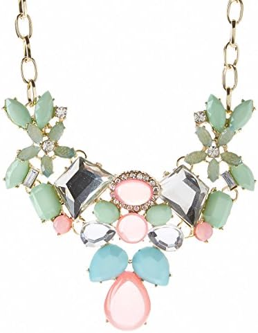 Valshi© Designer Multi Colored Mint Statement Necklace