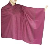 Handmade Self Design Mix Wool Shawl With Plain Border Specially For Party Wear From India (Free Shipping) Shwl0120r