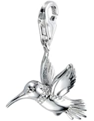 Chuvora .925 Sterling Silver Beautiful Humming Bird Charm w/ Lobster Clasp for Charm Bracelet