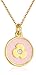 Kate Spade New York Women's Enamel Virgo Pendant Light Pink/Clear Pendant Necklace