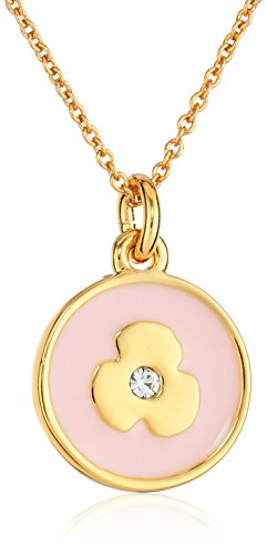 Kate Spade New York Women's Enamel Virgo Pendant Light Pink/Clear Pendant Necklace