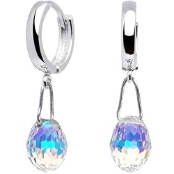 Aurora Crystal Dangle Huggy Earrings MADE WITH SWAROVSKI ELEMENTS