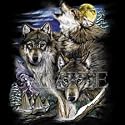 Wolves & Village Adult T-Shirt