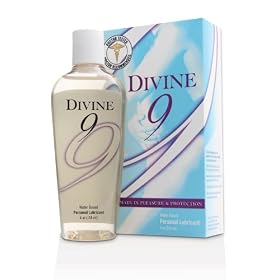 Divine 9 Water-based Personal Lubricant with Carrageenan (4 Oz) - The Ultimate in Pleasure & Protection