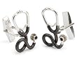 Medical Stethoscope Cufflinks - Medical Themed Formal Wear - Cufflinks