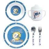 Miami Dolphins NFL Childrens 5 Piece Dinner Set by DUCK HOUSE