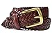 796-OXB - Toneka Men’s Woven Oxblood/Cordovan Full grain Braided Leather Dress Belt