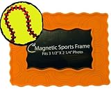 Chalk Talk Orange Softball Magnetic Picture Frame