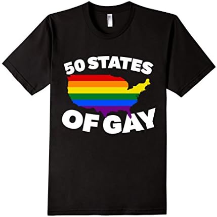 Men's 50 States of Gay Tee-Shirts  3XL Black