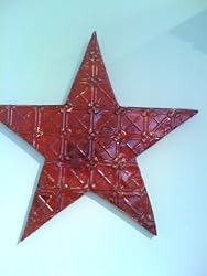 Antique Tin Star (Red)