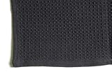 Dunroven House K110-BLK Waffle Weave Dish Cloth in Black- Pack of 6