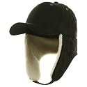 Suede Winter Flap Cap-Black