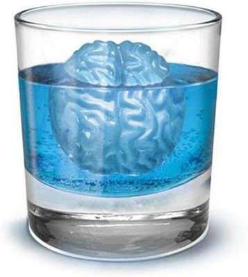 Gracelife 2 X Funny Frozen Human Brain Silicone Ice Chocolate Tray Mold Ice Pop Molds Candy Jelly Makers Halloween Party Prop