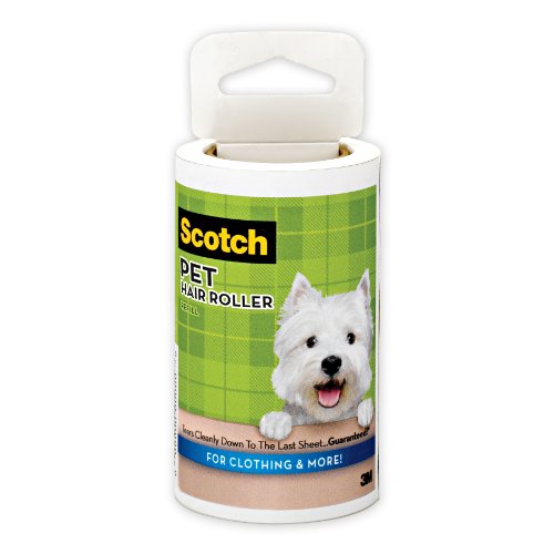 3M Scotch 839RF-70 Pet Hair Roller Refill, 70-Sheet