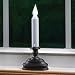 White LED Battery Operated Flameless Window Candle Aged Bronze Finish with Auto Sensor