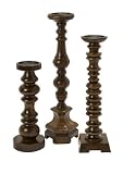Nilay Wood Candleholders In of 3