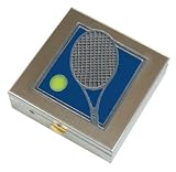Blue Tennis Racket Pill Box Large