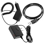GTMax Rapid Car Charger + Home Travel Charger + Sync USB Data Cable for Sam ....