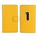 Lumia 920 Case, iCoverCase Genuine Leather Magnetic Flip [Card Slot] Wallet Cover Kickstand Case for Nokia Lumia 920 (Yellow)