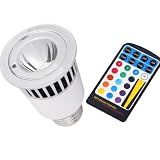 Lighting EVER Ampoule de couleur multiple � LED E27 de 5W avec t�l�commande, 16 sortes de choix de couleurs, LED RGB