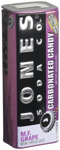 Jones Soda Candy Grape Carbonated Candy , 0.89-Ounce Tins (Pack of 12) by Hard Candy