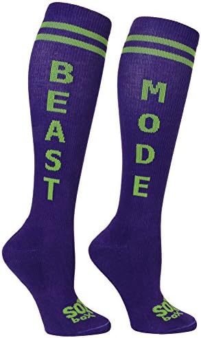 The Sox Box Beast Mode Socks! (Purple/Neon Lime)