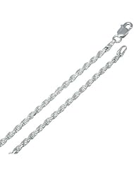 2.5MM Thick - Rope Link Chain Necklace/Bracelet - Genuine .925 Solid Sterling Silver