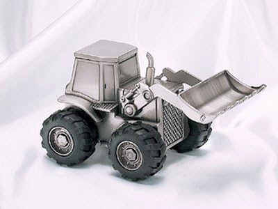 Pewter Backhoe Bank