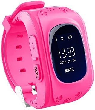 ANDROSET Waterproof GSM GPS 2 Way Talk Tracker Smart Watch Real-time Tracking, Geo-fencing, for IOS Android Apple Samsung smartphones - Pink by ANDROSET