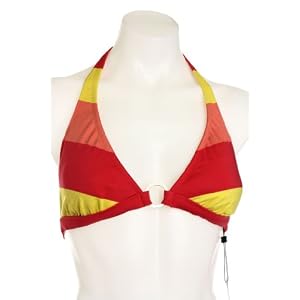 BCBGMAXAZRIA Ladies Coral Mist Multi Stripe Bikini Top