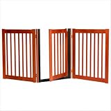 32 Walk Through 3 Free Standing Pet Gate in Cherry