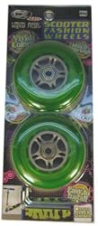 SET OF 2 GREEN WHEELS FOR Razor Scooter w/ABEC5 Bearing