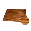 Badematte Saunamatte Holz Badteppich Bambus Holzmatte Badvorleger Teak 50 x 70 cm dunkelbraun Typ G