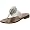 Beverly Feldman Women's Savannah Flat Thong Sandal,Silver Kid,8.5 M