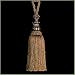 Metal Bell Tie Back Earth - 11 x 3 Tassel