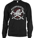 Always Ready Firefighter Thermal Shirt, Firefighters Helmet and Axes Mens Long Sleeve Thermal, Medium, Black Always Ready Firefighter Thermal Shirt, Firefighters Helmet and Axes Mens Long Sleeve Thermal, Medium, Black