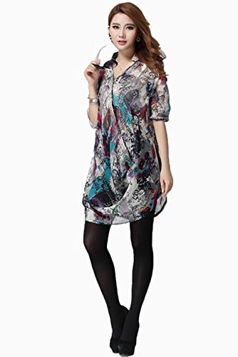 (ゴールドジャパン)Goldjapan チュニック 大きいサイズ レディース シャツワンピース チュニック 春物 七分
