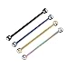 BodyJ4You 4PC Industrial Bar Earrings 14G Black Blue Rainbow Steel 38mm Barbell CZ Ear Cartilage Piercing Jewelry