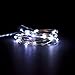RTGS 2 Sets 15 Cold White Color Micro LED String Lights Battery Operated on 6 Feet Silver Wire (3)