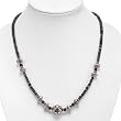 EXP Handmade Silver Jade Glass Beaded Necklace