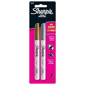 Sharpie Oil-Based Fine Point Paint Markers, 1 Gold & 1 Silver Marker(37368)