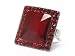 Ruby Red Large Crystal Deco Square Stone Ring Jewelry
